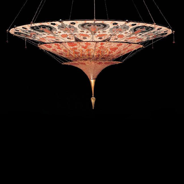 handblown 3 tier murano glass lamp